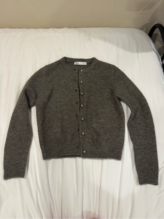 Zara Sweaters - Zara Grey Wool Button-Up Cardigan - B